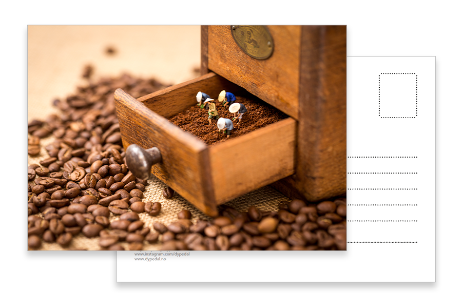 Postkort - Coffee-farming