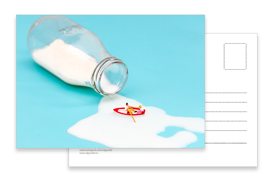 Postkort - Ikke gråt over spilt melk