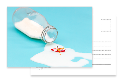 Postkort - Ikke gråt over spilt melk